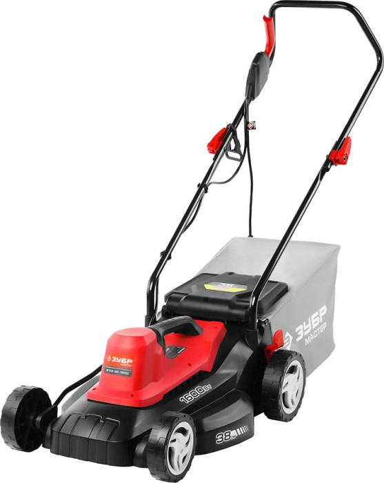 ЗУБР 1600 Вт, 380 мм, газонокосилка электрическая ЗГКЭ-38-1600 Мастер