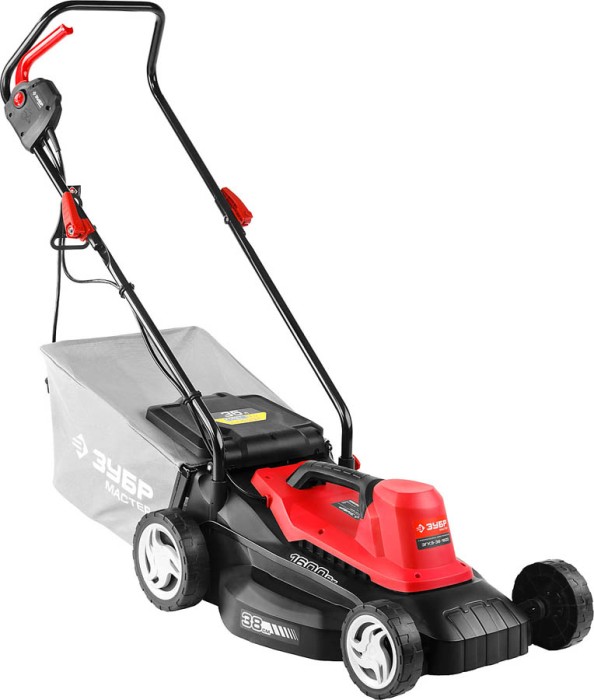 ЗУБР 1600 Вт, 380 мм, газонокосилка электрическая ЗГКЭ-38-1600 Мастер