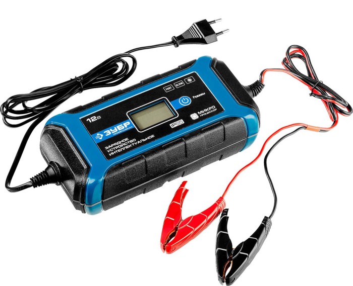 ЗУБР 12В, 8A, автомат, IP65, интеллектуальное зарядное устройство 59303 Профессионал