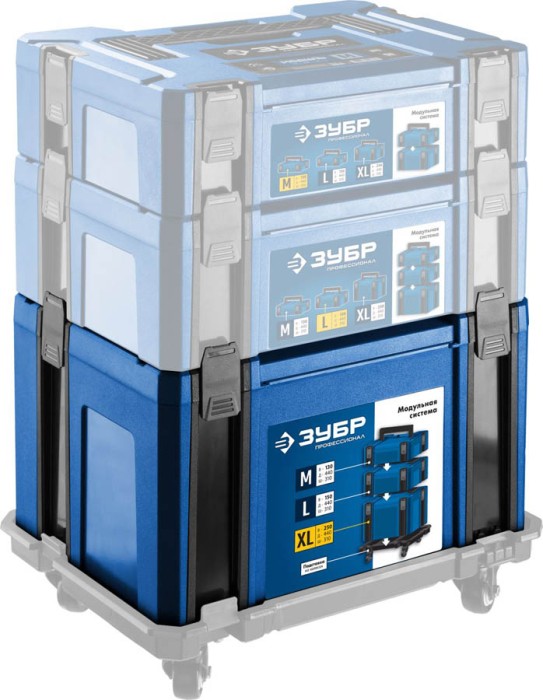 ЗУБР 443 х 310 х 248 мм (25"), ящик для инструмента МОДУЛЬ-25 38165-25 Профессионал