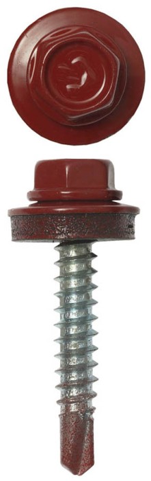 ЗУБР 29 х 4.8 мм, 2500 шт., RAL 3003 рубиново-красный, СКД саморезы кровельные для деревянной обрешетки 4-300310-48-029-3003 Профессионал