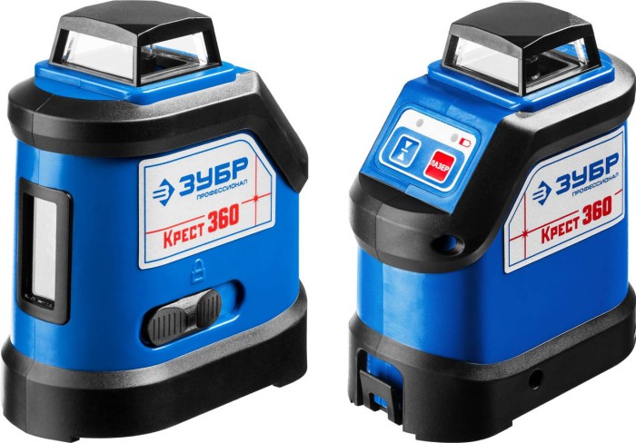 ЗУБР линейный лазерный нивелир со штативом в чехле КРЕСТ 360 2 34906 Профессионал