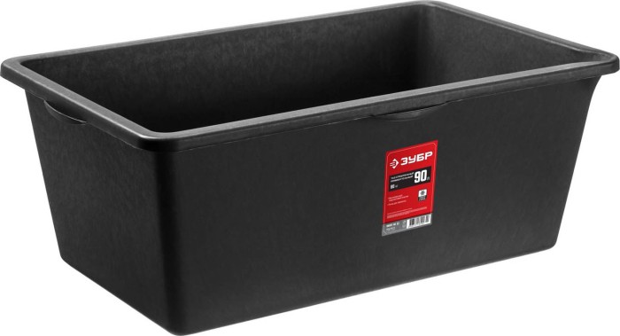 ЗУБР 90 л, 48х78х19 см, пластмассовый, прямоугольный, таз строительный 06097-90_z02