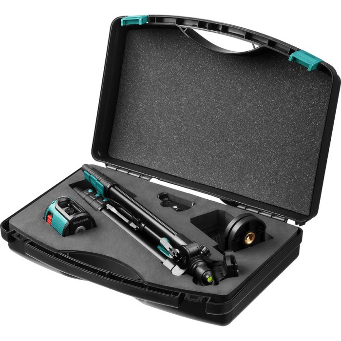 KRAFTOOL линейный лазерный нивелир со штативом и держателем в кейсе CL-20 4 34700-4 Professional