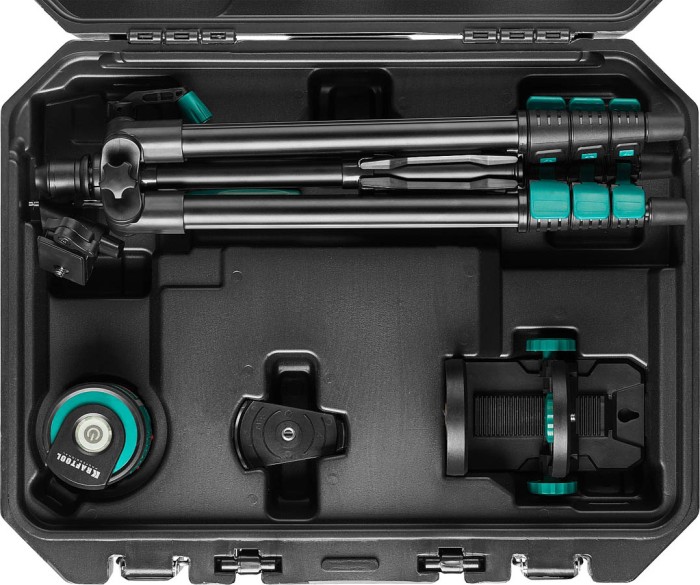 KRAFTOOL линейный лазерный нивелир со штативом и держателем в кейсе CL-20 4 34700-4 Professional