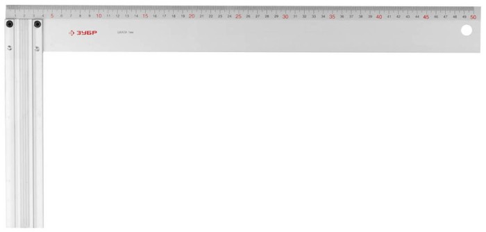 ЗУБР 500 х 50 х 3 мм, жесткое профилированное полотно, угольник столярный 34395-50
