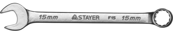 STAYER 15 мм, комбинированный гаечный ключ 27085-15