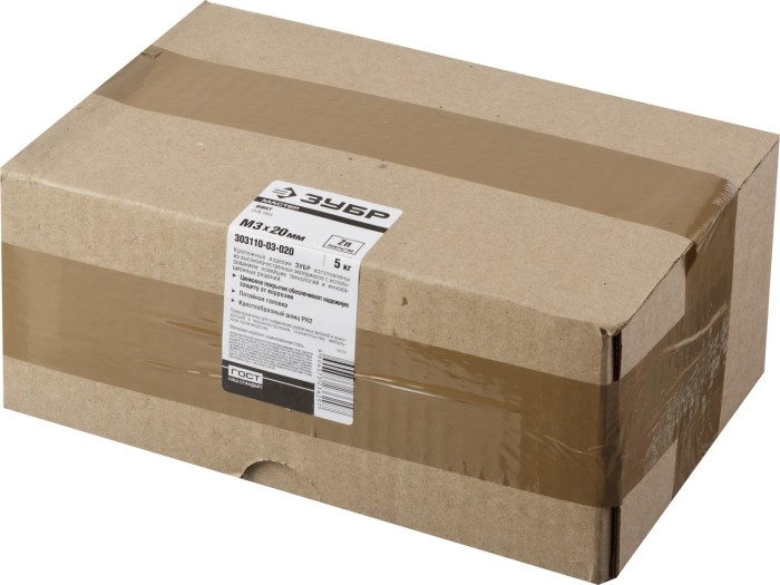 ЗУБР М3 х 20 мм, оцинкованный, винт DIN 965 303110-03-020 Мастер