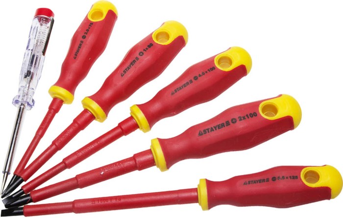 STAYER 6 шт., набор отверток диэлектрических 25145-H6_z01