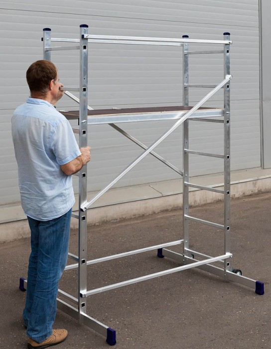 СИБИН максимальная высота платформы 110 см, алюминий, максимальная нагрузка 150 кг, вышка-тура 38840-3