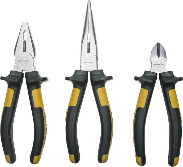 KRAFTOOL 3 шт, набор губцевых инструментов KRAFT-MAX 22011-H3