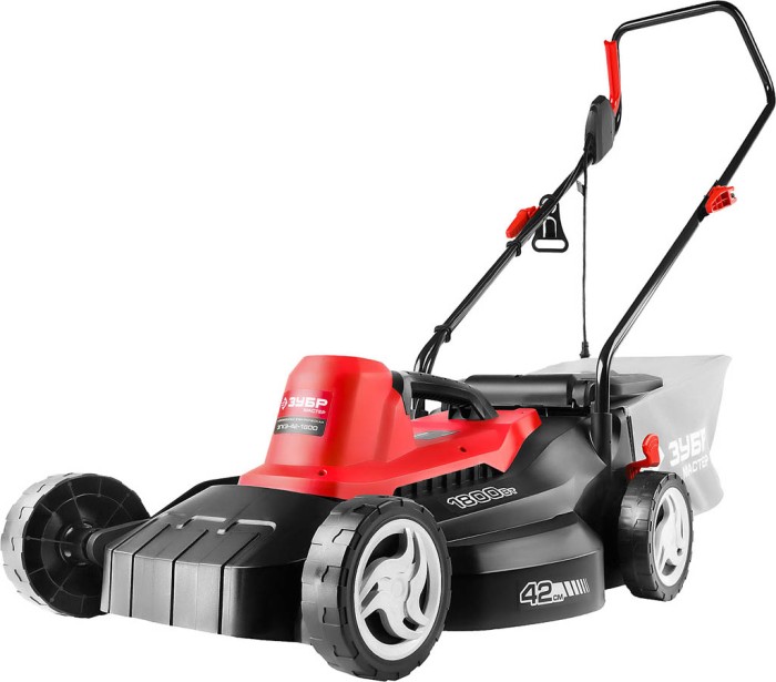 ЗУБР 1800 Вт, 420 мм, газонокосилка роторная ЗГКЭ-42-1800 Мастер