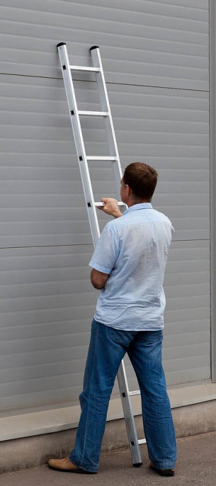 СИБИН число ступеней 9, алюминий, максимальная нагрузка 150 кг, лестница приставная алюминиевая 38834-09