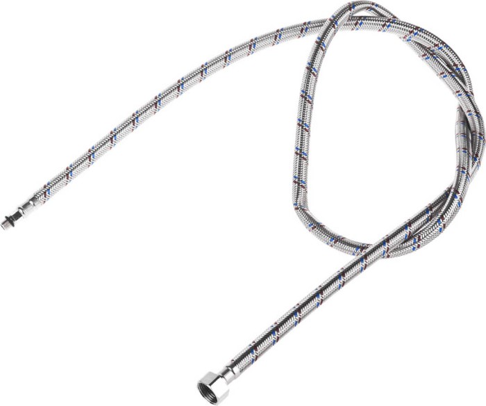 STAYER 1/2&quot;, 1.5 м, оплетка из нерж. стали, укороченная для воды к смесителям, подводка гибкая 51016-150