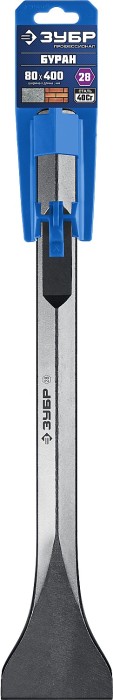 ЗУБР 80 х 400 мм, HEX 28, зубило лопаточное 29372-80-400 Профессионал