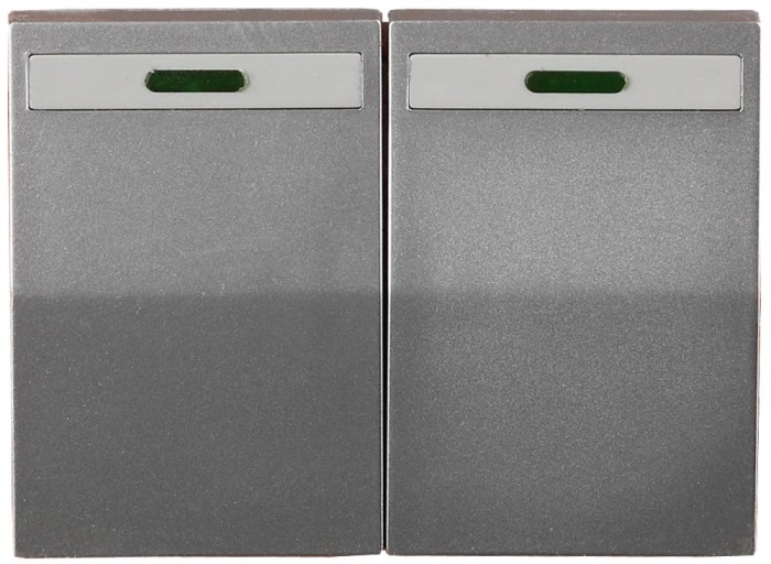 СВЕТОЗАР двухклавишный, без вставки и рамки, выключатель &quot;ЭФФЕКТ&quot; SV-54435-SM