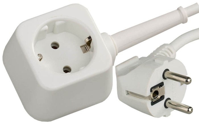 СВЕТОЗАР 5 м, 3500 Вт, 1 гнездо, удлинитель электрический силовой SV-55013-5