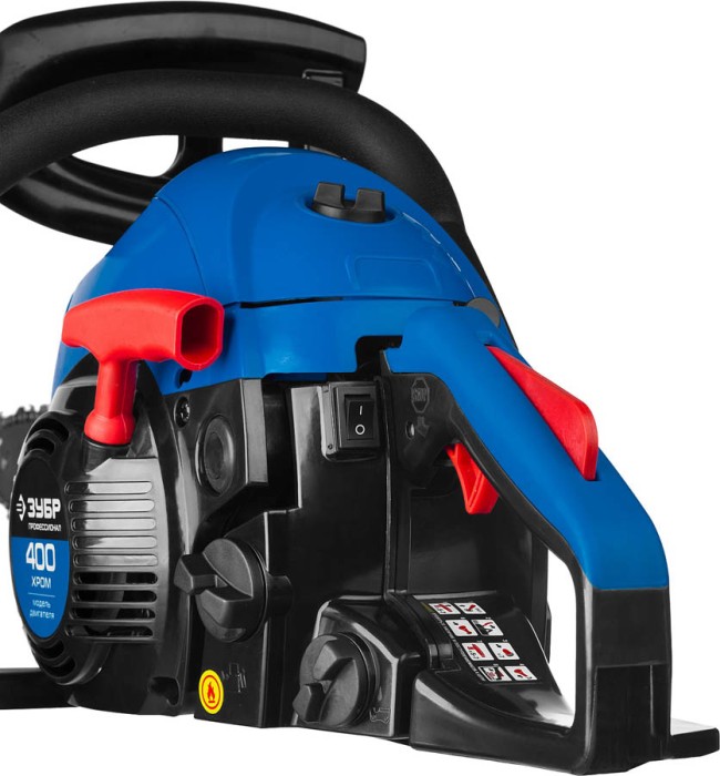 ЗУБР 1.5 кВт/2.0 л.с, 400 мм, пила цепная бензиновая ПБЦ-400 40П Профессионал