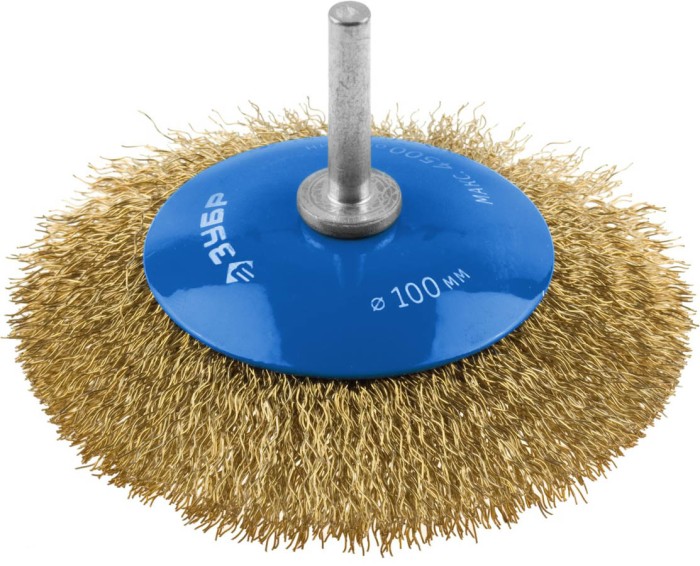 ЗУБР Ø 100 мм, проволока 0.3 мм, щетка коническая для дрели 35233-100_z02 Профессионал