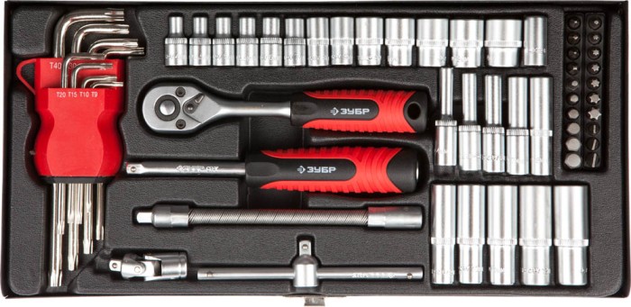 ЗУБР 57 шт., набор автомобильного инструмента 27640-H57