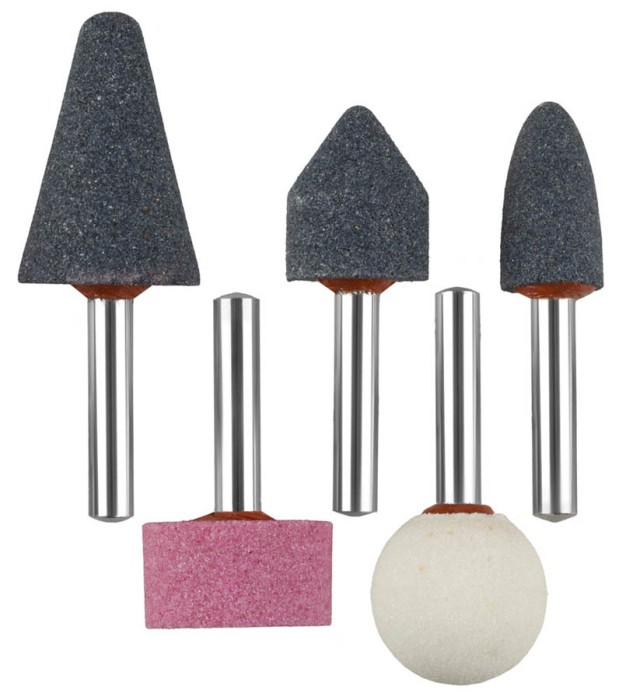 ЗУБР 5 шт., хвостовик Ø 6 мм, набор, абразивные мини-шарошки насадки 35994-H5