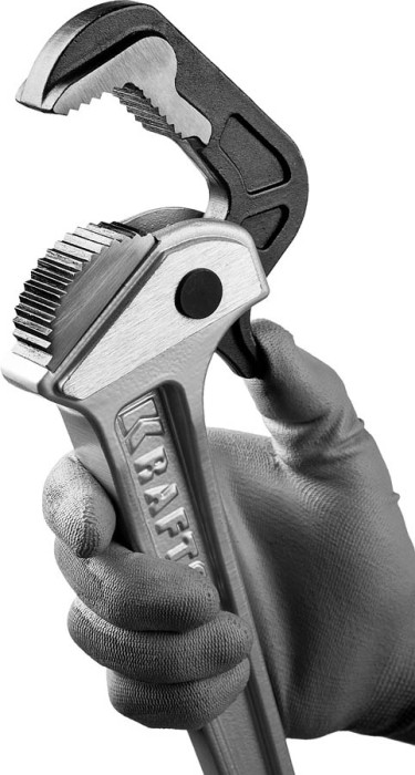 KRAFTOOL 1/2"-2" Cr-V сталь ключ трубный быстрозажимной 27365-14