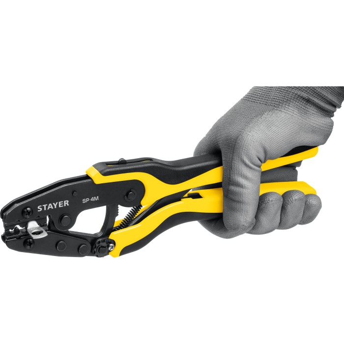STAYER 4 матрицы, набор пресс-клещи SP-4M 45445 в сумке чехле Professional
