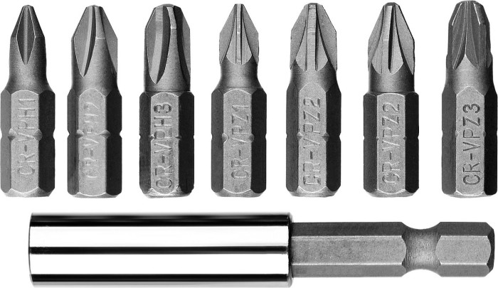 ЗУБР 8 шт., набор бит с адаптером МХ-8 26089-H8