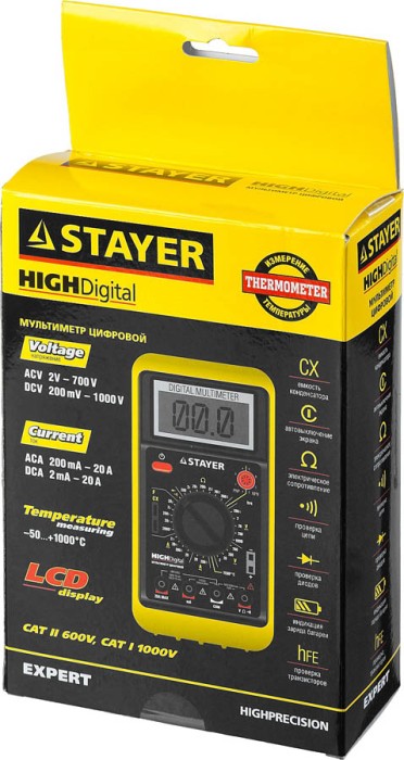 STAYER мультиметр цифровой HIGHDigital 45320-T