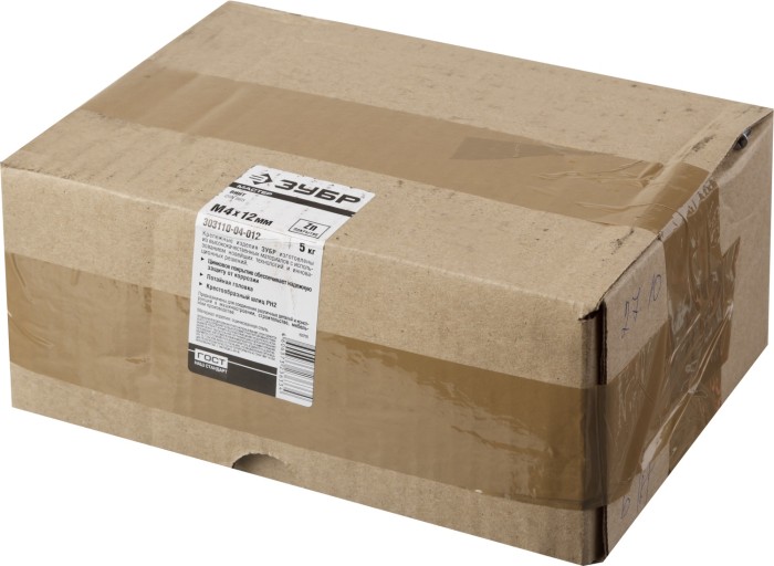 ЗУБР М4 х 12 мм, оцинкованный, винт DIN 965 303110-04-012