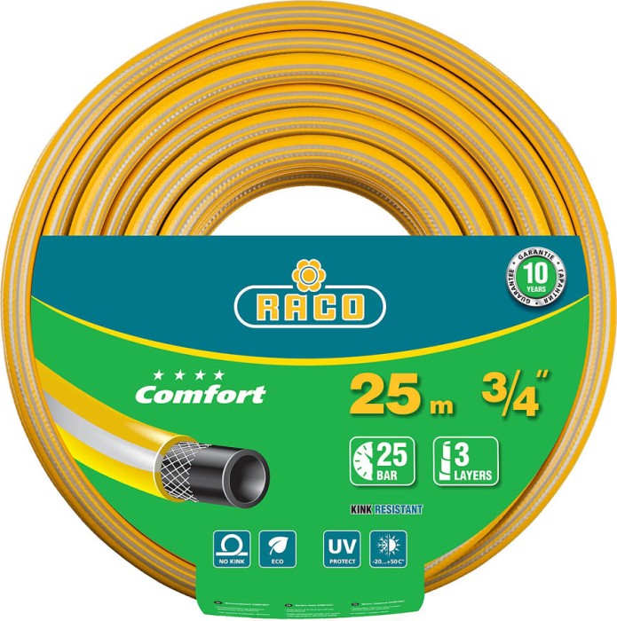 Raco Ø 3/4&quot; x 25 м, 25 атм., 3-x слойный, армированный, шланг поливочный COMFORT 40303-3/4-25_z01