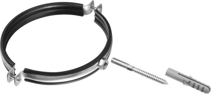ЗУБР 1 шт., 6&quot;, оцинкованный, в комплекте с сантехнической шпилькой и дюбелем, хомут трубный с гайкой 37866-159-166 Мастер