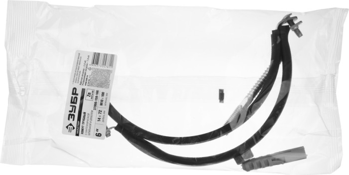 ЗУБР 1 шт., 6", оцинкованный, в комплекте с сантехнической шпилькой и дюбелем, хомут трубный с гайкой 37866-159-166 Мастер