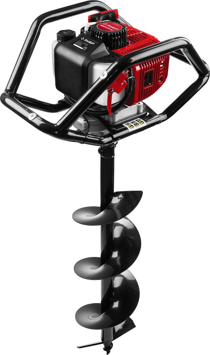 ЗУБР Ø60-250 мм, 52 см³, 2 оператора, со шнеком, мотобур (бензобур) МБ2-250 Н Мастер