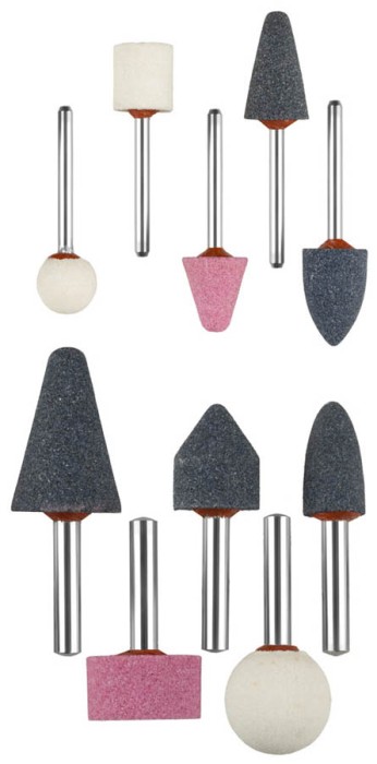 ЗУБР хвостовик Ø 3,2 мм, Ø 6 мм, набор, абразивные мини-шарошки насадки 35998-H10 Мастер