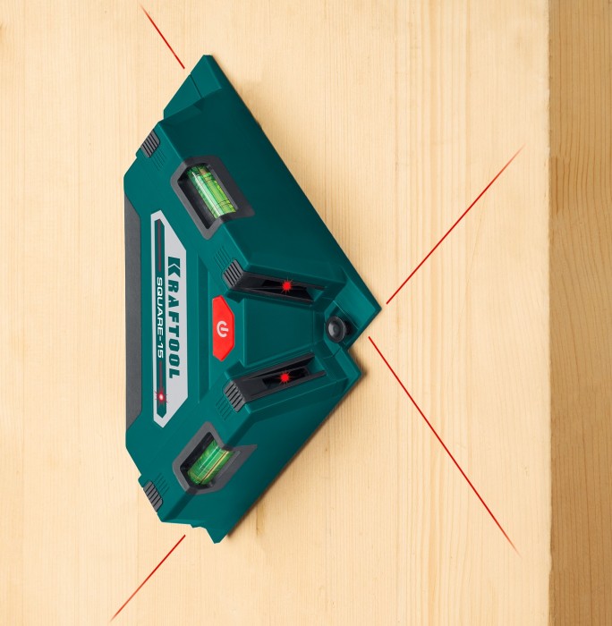 KRAFTOOL лазерный угольник для кафеля SQUARE-15 34705