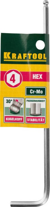 KRAFTOOL 4 мм, HEX, имбусовый ключ 27437-4