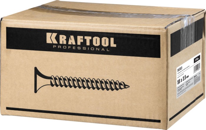 KRAFTOOL 55 х 3.5 мм, 2700 шт., СГД саморезы гипсокартон-дерево 3005-55
