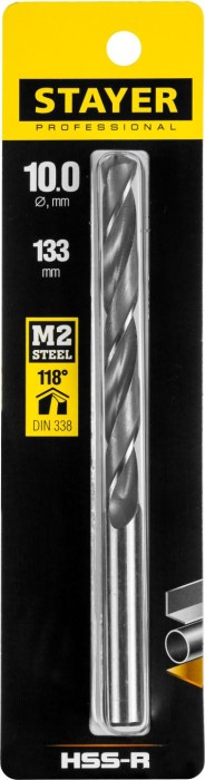 STAYER Ø 10 х 133 мм, сверло спиральное по металлу 29602-10 Professional