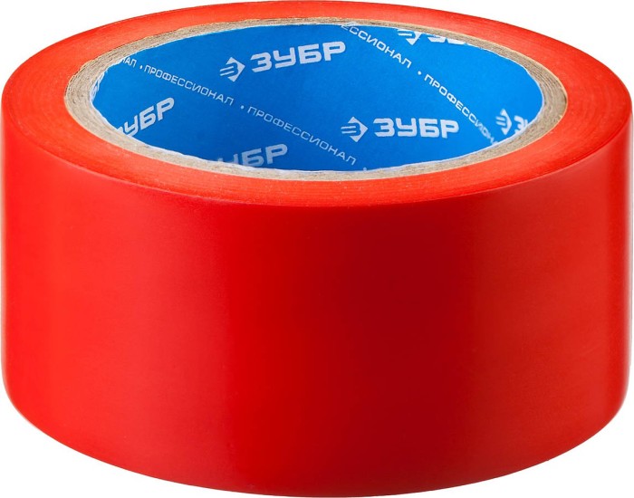 ЗУБР 50 мм х 25 м, красная, разметочная клейкая лента (скотч) 12244-50-25 Профессионал