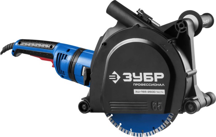 ЗУБР 2600 Вт, 6000 об/мин, 20-65 мм, штроборез электрический ЗШ-П65-2600 ПВСТК Профессионал