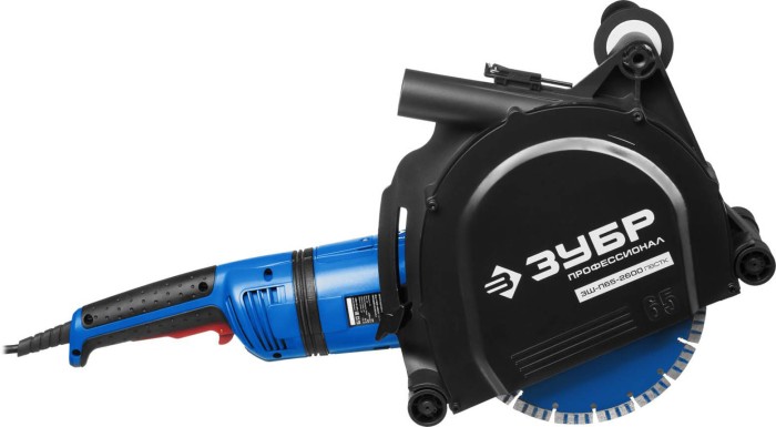 ЗУБР 2600 Вт, 6000 об/мин, 20-65 мм, штроборез электрический ЗШ-П65-2600 ПВСТК Профессионал