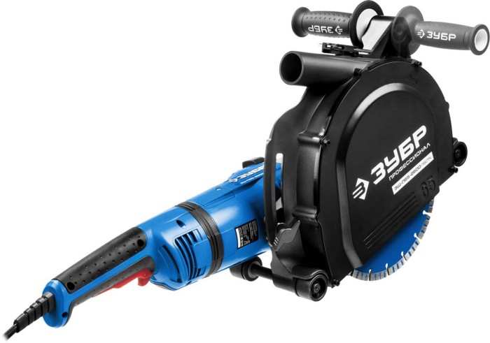 ЗУБР 2600 Вт, 6000 об/мин, 20-65 мм, штроборез электрический ЗШ-П65-2600 ПВСТК Профессионал