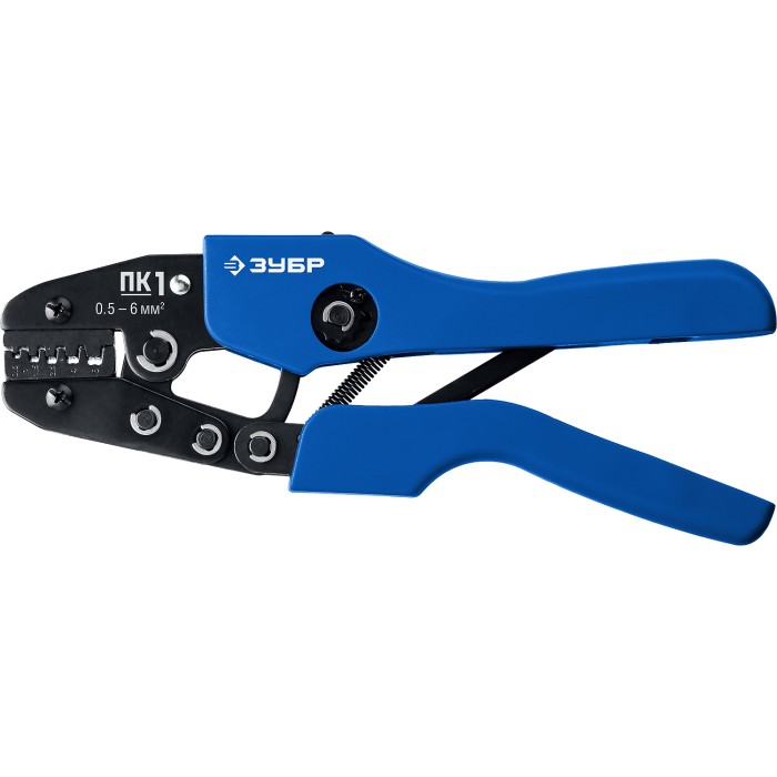 ЗУБР 0.5-6 мм², для втулочных наконечников, пресс-клещи 45456-1 Профессионал