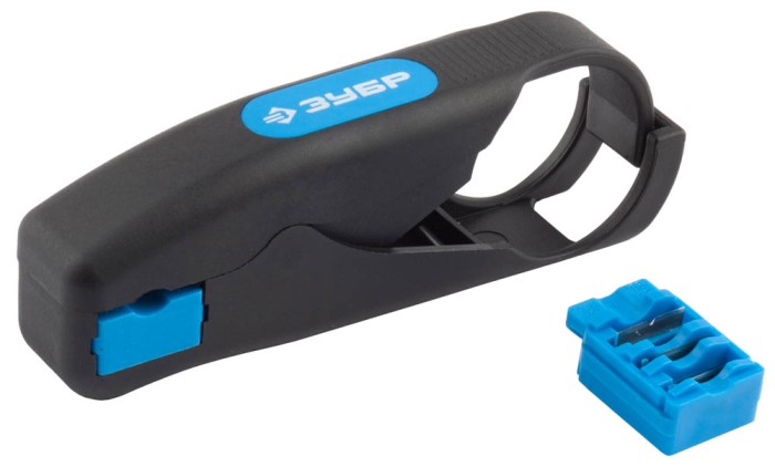 ЗУБР RG6/RG59/RG6-OS/RG58/RG62, съемник изоляции коаксиальных кабелей 22674 Профессионал