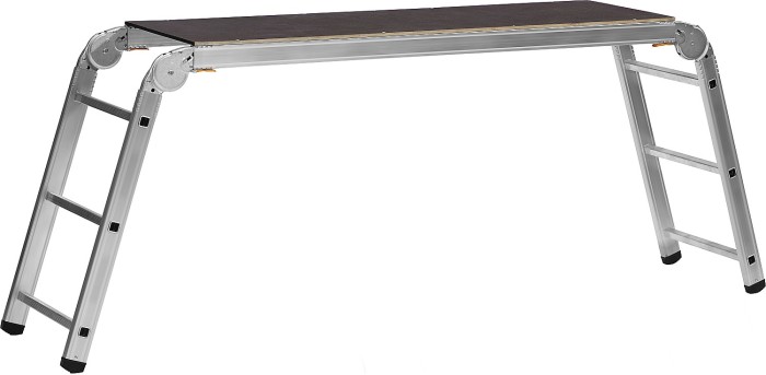 СИБИН 150 кг, 3 x 6 x 3 ступени, алюминиевые, складные с фиксированной площадкой, рабочие подмости РП-36 38843