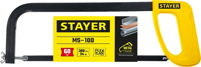 STAYER 300 мм, 60 кгс, ножовка по металлу MS-100 1576_z02