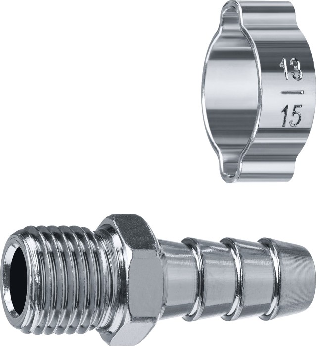 ЗУБР 10 мм, штуцер 1/4"M, с хомутом, переходник для пневмоинструмента 64924-1/4-10 Профессионал