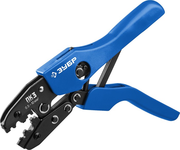 ЗУБР 0.5-10 мм², для медных наконечников и гильз, пресс-клещи ПК-3 45456-3 Профессионал