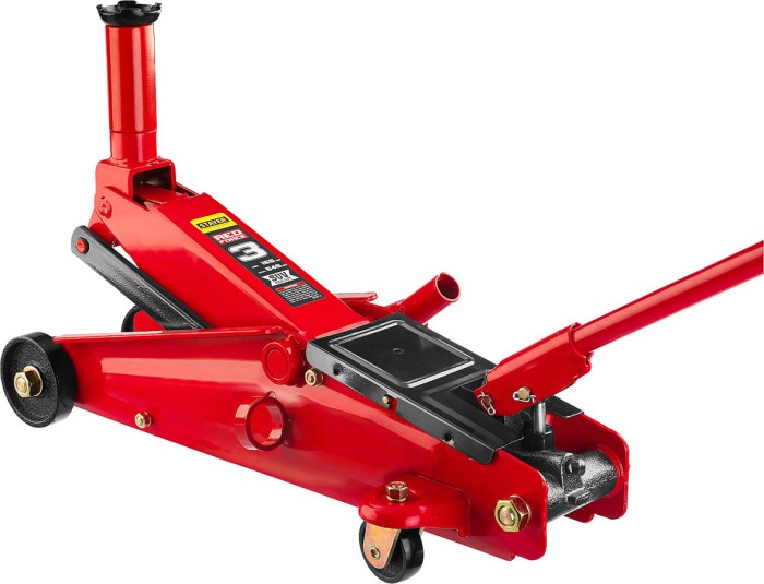 STAYER 3т, 155-545 мм, домкрат гидравлический подкатной RED FORCE 43157-3